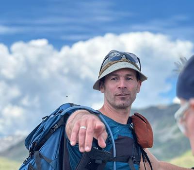 Tiroler Bergwanderführer Andreas freut sich auf die Weiterentwicklung des Wanderangebotes mit Globo Alpin