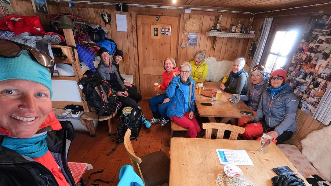 In a mountain hut