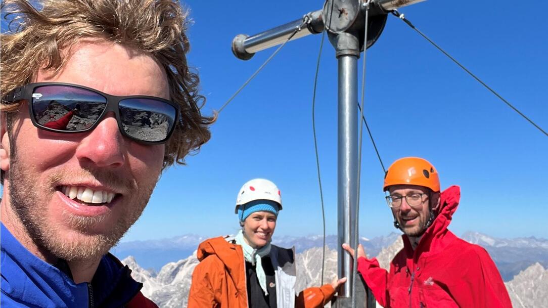 At the peak with Simon