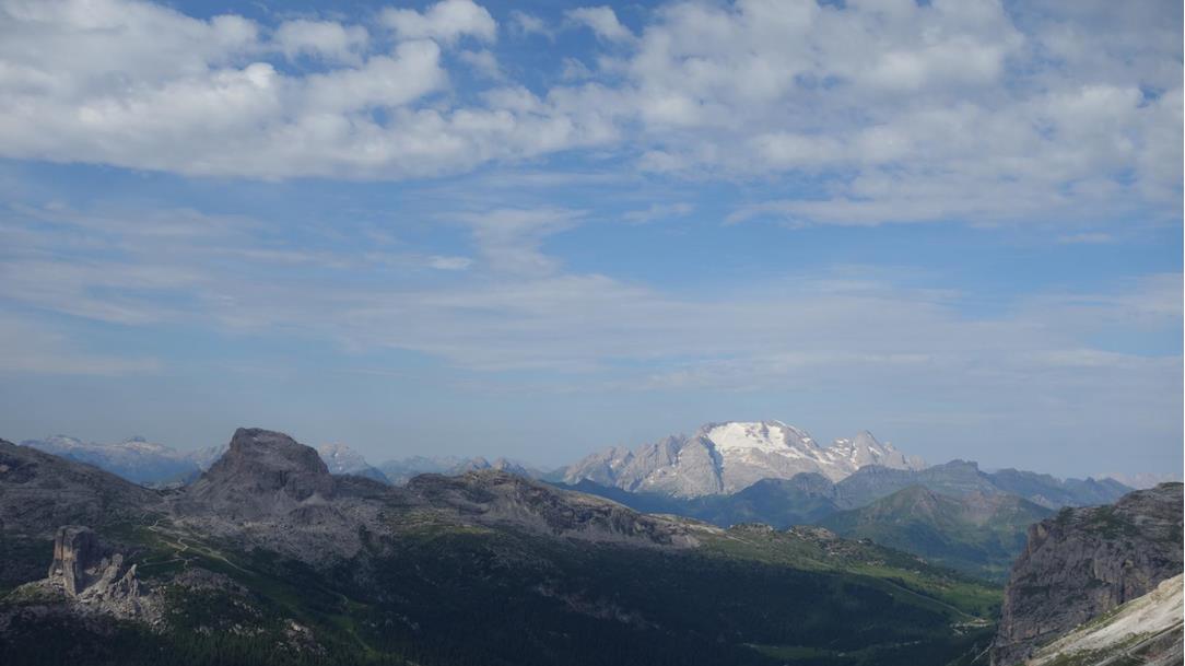 Via Ferrata on the west ridge of the Marmolada
