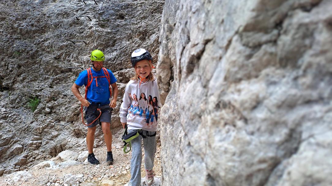 Big and Little Climbers in the Fanes Gorge