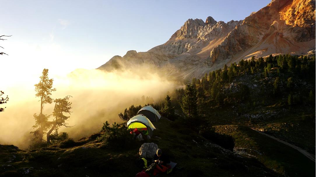Early morning in the Dolomites