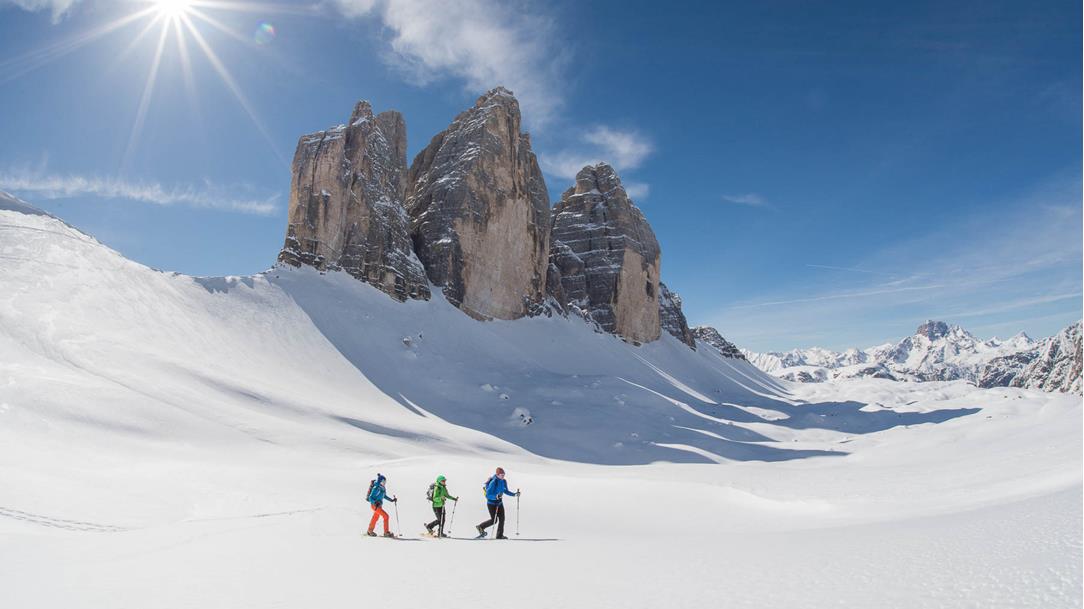 Snowshoe Hike in the Dolomites