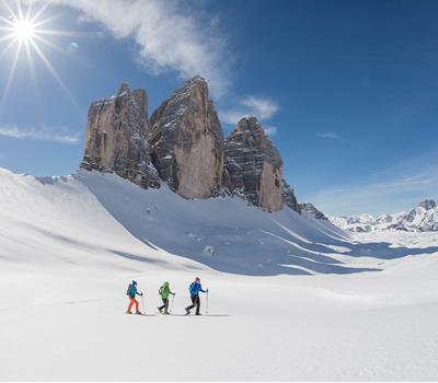 Schneeschuhwanderung in den Dolomiten