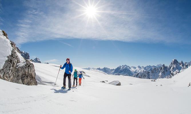 GLOBO ALPIN geht Schneeschuhwandern