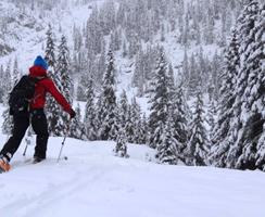 Wintereinbruch in  den Dolomiten