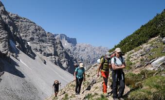 Summit treks in the Dolomites