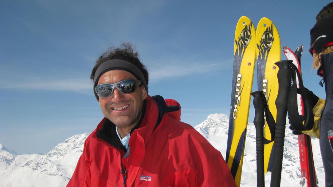 Bergwanderführer Albuin Gruber bei einer Skitour