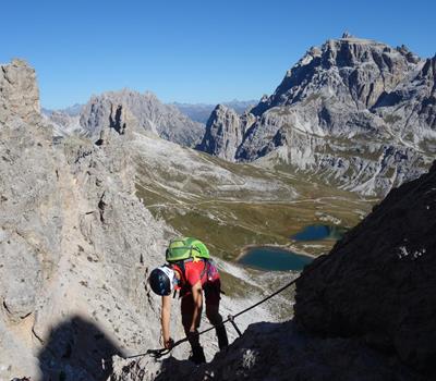 Klettersteig in den Dolomiten